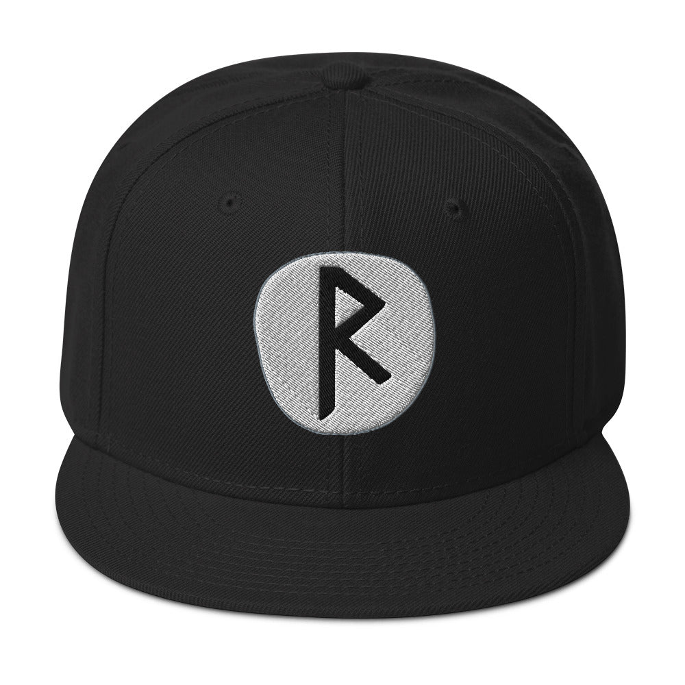 Raidho Rune embroidered snapback hat, product image 1
