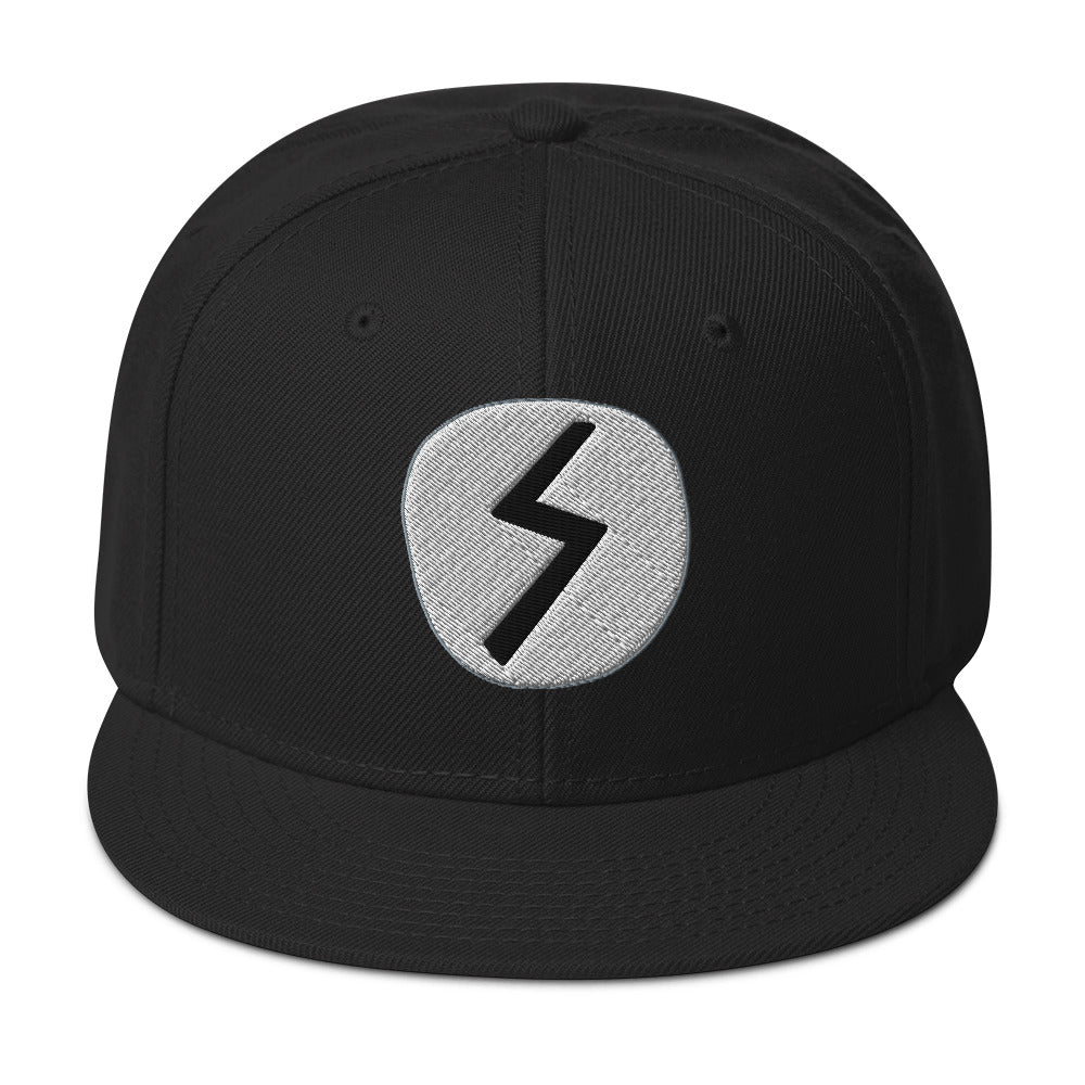 Sowilo Rune embroidered snapback hat, product image 1