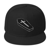 Coffin Cross embroidered snapback hat, product image 4