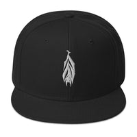 Hanging Bat Closed Wings embroidered snapback hat, product image 4