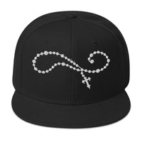 Rosary Beads embroidered snapback hat, product image 4