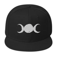 Triple Moon Goddess embroidered snapback hat, product image 4