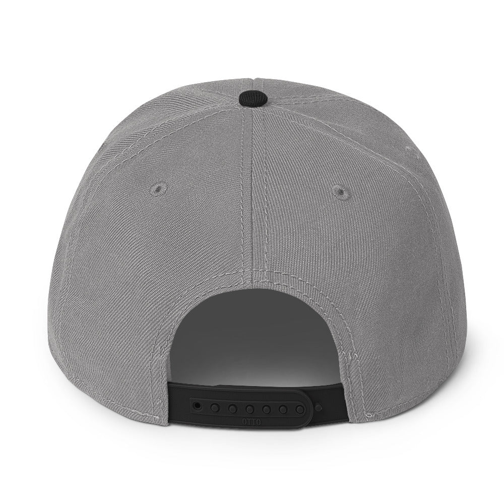 Black Inverted Pentagram Black Metal Style Embroidered Flat Bill Cap Snapback Hat