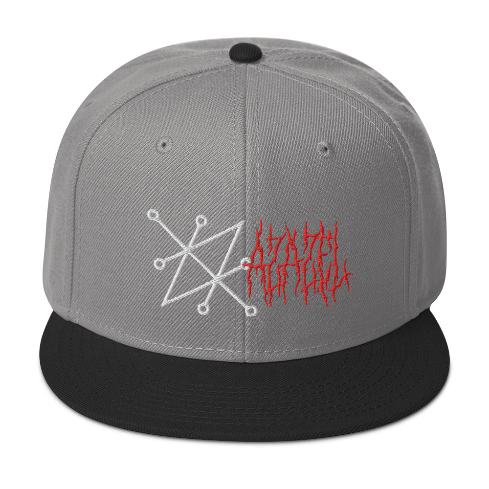 Sigil of Azazel Demon Occult Symbol Embroidered Flat Bill Cap Snapback Hat