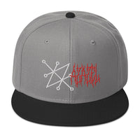 Sigil of Azazel Demon Occult Symbol Embroidered Flat Bill Cap embroidered snapback hat, product image 31