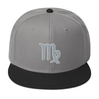 Zodiac Sign Virgo Embroidered Flat Bill Cap embroidered snapback hat, product image 31