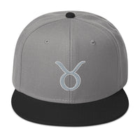 Zodiac Sign Taurus Embroidered Flat Bill Cap embroidered snapback hat, product image 31