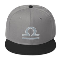 Zodiac Sign Libra Embroidered Flat Bill Cap embroidered snapback hat, product image 31