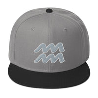 Zodiac Sign Aquarius Embroidered Flat Bill Cap embroidered snapback hat, product image 31