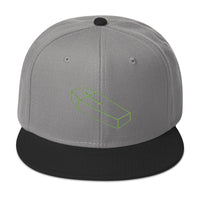 Green Toe Pincher Coffin with Cross Embroidered Flat Bill Cap embroidered snapback hat, product image 31