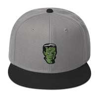 Modern Prometheus Frankenstein's Monster Embroidered Flat Bill Cap embroidered snapback hat, product image 31