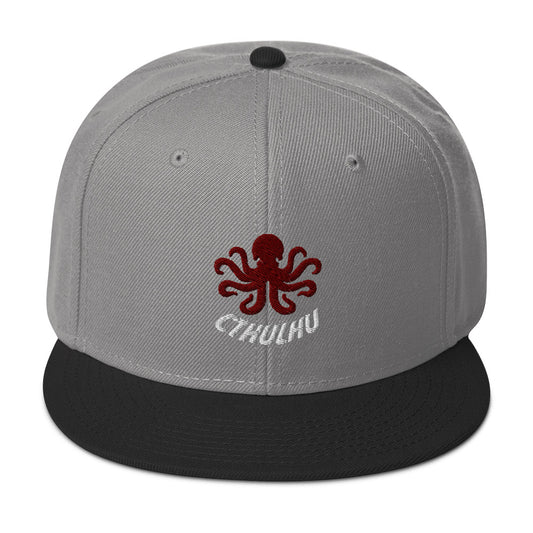 The Call of Cthulhu Horror Fiction Embroidered Flat Bill Cap embroidered snapback hat, product image 1