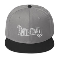 The Apothecary Embroidered Flat Bill Cap embroidered snapback hat, product image 31