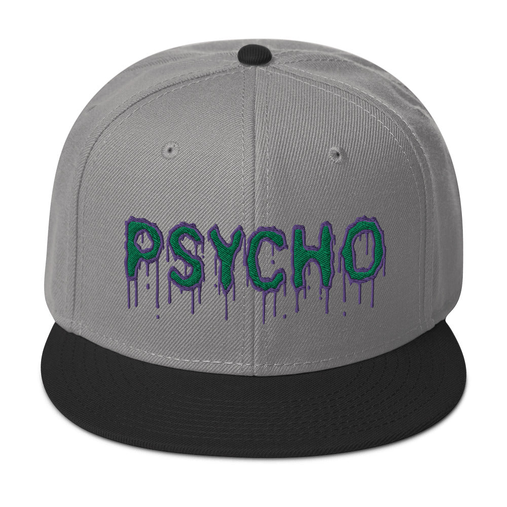 Psychobilly Horror Psycho Embroidered Flat Bill Cap Snapback Hat