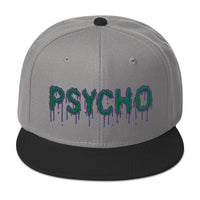 Psychobilly Horror Psycho Embroidered Flat Bill Cap embroidered snapback hat, product image 31