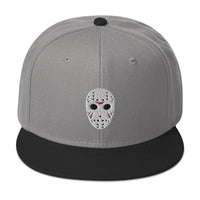 Horror Hockey Mask Embroidered Flat Bill Cap embroidered snapback hat, product image 31