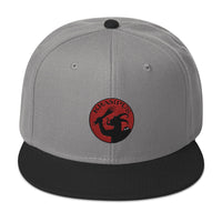 Horned Krampus Merry Christmas Embroidered Flat Bill Cap embroidered snapback hat, product image 31