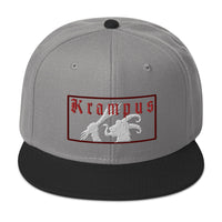 Gruss Vom Krampus Embroidered Flat Bill Cap embroidered snapback hat, product image 31