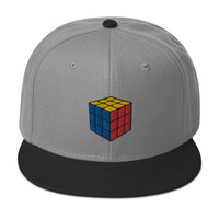 Gaming Speed Cube Puzzle Box Embroidered Flat Bill Cap embroidered snapback hat, product image 1
