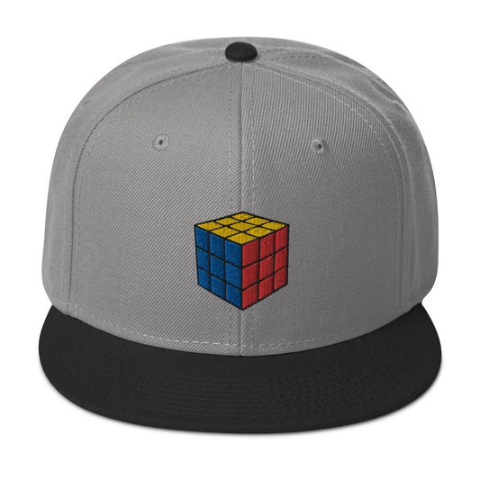 Gaming Speed Cube Puzzle Box Embroidered Flat Bill Cap embroidered snapback hat, product image 1
