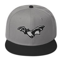 Flying Vampire Bat Goth Fashion Embroidered Flat Bill Cap embroidered snapback hat, product image 31