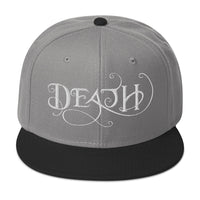 Whimsical Death – This is the End Embroidered Flat Bill Cap embroidered snapback hat, product image 31