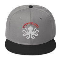Cthulhu The Elder Gods Embroidered Flat Bill Cap embroidered snapback hat, product image 31