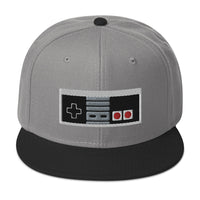 Classic 80's Game Controller Embroidered Flat Bill Cap embroidered snapback hat, product image 31