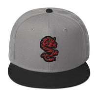 Red Ancient Chinese Dragon Embroidered Flat Bill Cap embroidered snapback hat, product image 31