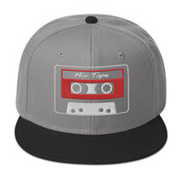 80's Style Retro Cassette Mix Tape Embroidered Flat Bill Cap embroidered snapback hat, product image 31