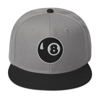 8 Ball Pool Billiards Embroidered Flat Bill Cap embroidered snapback hat, product image 32