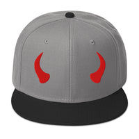 Red Devil Horns embroidered snapback hat, product image 9