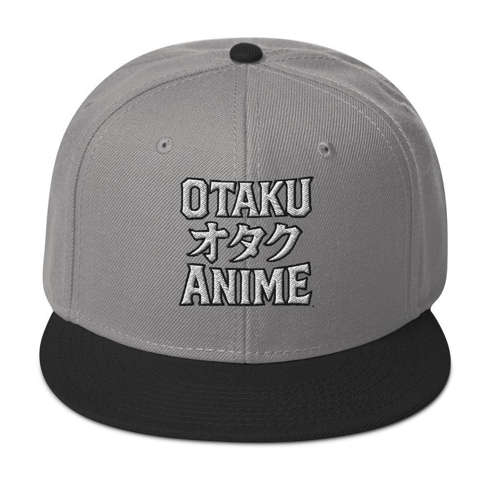 Otaku オタク Anime embroidered snapback hat, product image 1