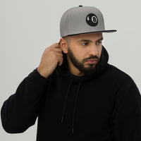 Black 8 Ball Billiards embroidered snapback hat, product image 3