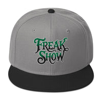 Freak Show Horror Flat Bill embroidered snapback hat, product image 8