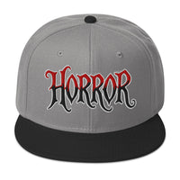 HORROR Flat Bill embroidered snapback hat, product image 8