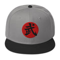 Warrior Kanji 武 (Bu) Flat Bill embroidered snapback hat, product image 8