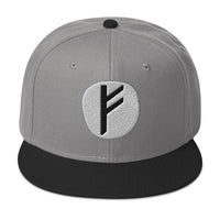Fehu Rune embroidered snapback hat, product image 8