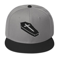 Coffin Cross embroidered snapback hat, product image 7