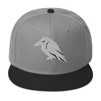 Raven embroidered snapback hat, product image 7
