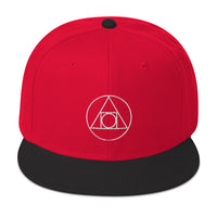 Philosopher's Stone Alchemy Symbol Embroidered Flat Bill Cap embroidered snapback hat, product image 21