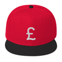 The British Pound Sterling Symbol Money Currency Embroidered Flat Bill Cap embroidered snapback hat, product image 21