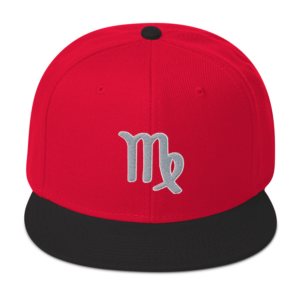 Zodiac Sign Virgo Embroidered Flat Bill Cap Snapback Hat Astrology Horoscope