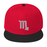 Zodiac Sign Scorpio Embroidered Flat Bill Cap embroidered snapback hat, product image 21