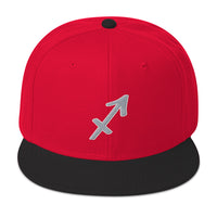 Zodiac Sign Sagittarius Embroidered Flat Bill Cap embroidered snapback hat, product image 21