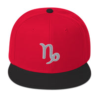 Zodiac Sign Capricorn Embroidered Flat Bill Cap embroidered snapback hat, product image 21