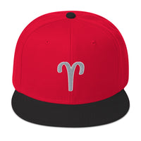 Zodiac Sign Aries Embroidered Flat Bill Cap embroidered snapback hat, product image 21