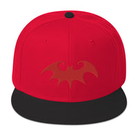 Whimsical Halloween Vampire Bat Embroidered Flat Bill Cap embroidered snapback hat, product image 21