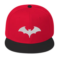 Vampire Bat Goth Style Halloween Embroidered Flat Bill Cap embroidered snapback hat, product image 22