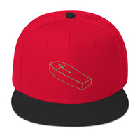 Green Toe Pincher Coffin with Cross Embroidered Flat Bill Cap embroidered snapback hat, product image 21